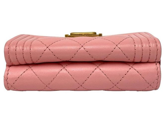 Portafoglio Trifold Chanel Boy Chanel Rosa - vista 4
