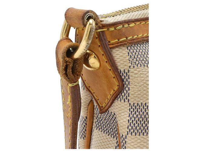 Borsa a tracolla Louis Vuitton Siracusa Damier Azur Marrone Beige - vista 6