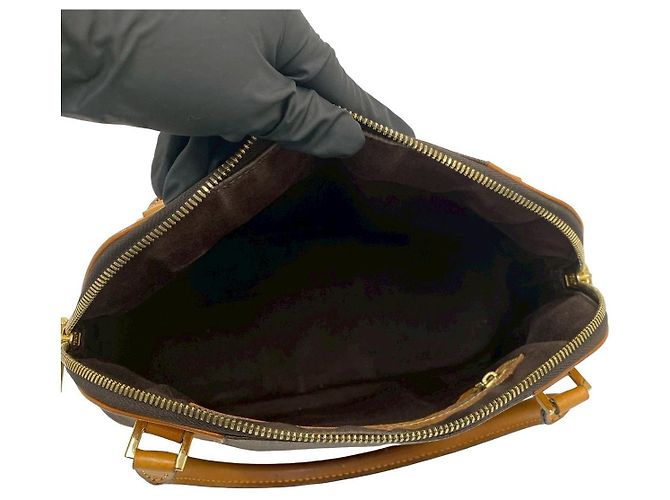Céline Celine Macadam Triomphe Lederhandtasche Braun - Ansicht 10