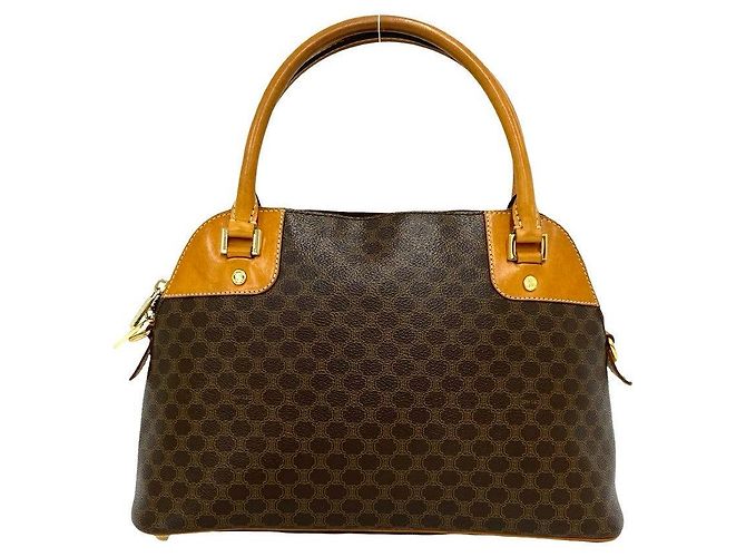 Céline Celine Macadam Triomphe Lederhandtasche Braun - Ansicht 2