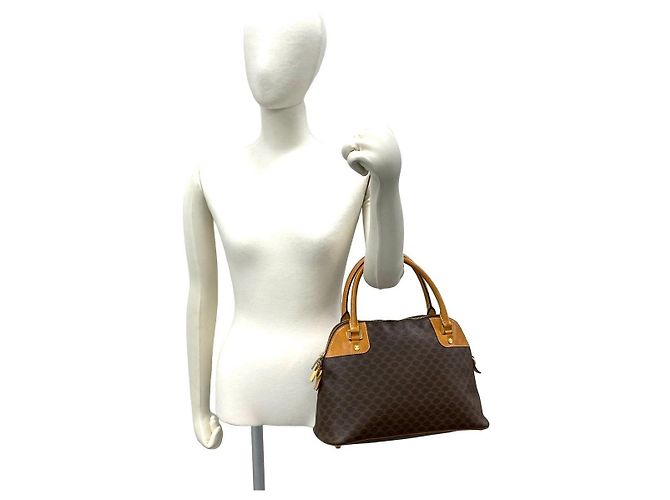 Céline Celine Macadam Triomphe Lederhandtasche Braun - Ansicht 3