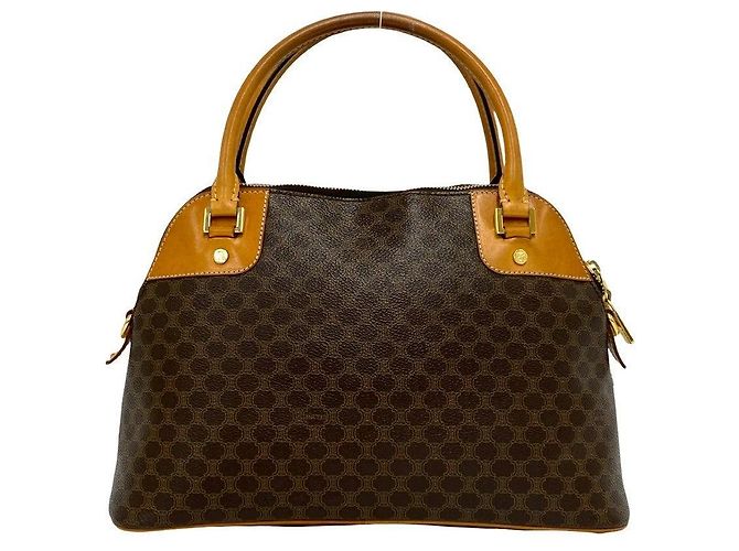 Céline Celine Macadam Triomphe Lederhandtasche Braun - Ansicht 4