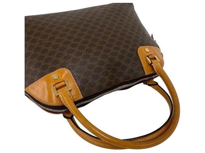 Céline Celine Macadam Triomphe Lederhandtasche Braun - Ansicht 5