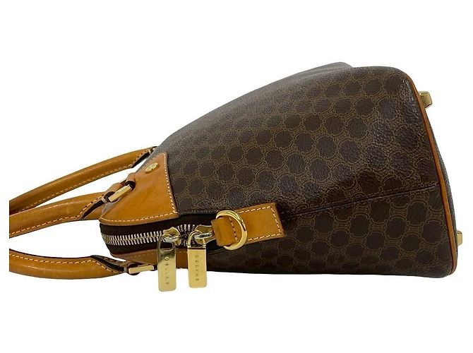 Céline Celine Macadam Triomphe Lederhandtasche Braun - Ansicht 6