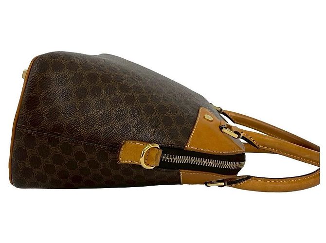 Céline Celine Macadam Triomphe Lederhandtasche Braun - Ansicht 7