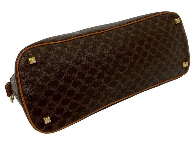 Céline Celine Macadam Triomphe Lederhandtasche Braun - Ansicht 8