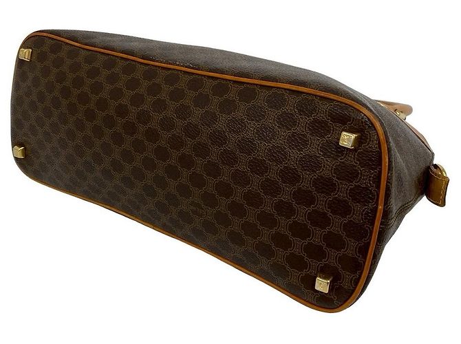 Céline Celine Macadam Triomphe Lederhandtasche Braun - Ansicht 9