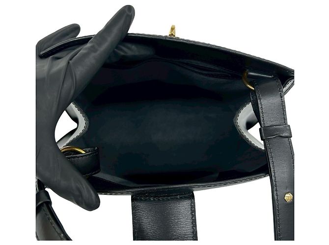 Borsa a tracolla Louis Vuitton Cluny in pelle Epi Nero - vista 10