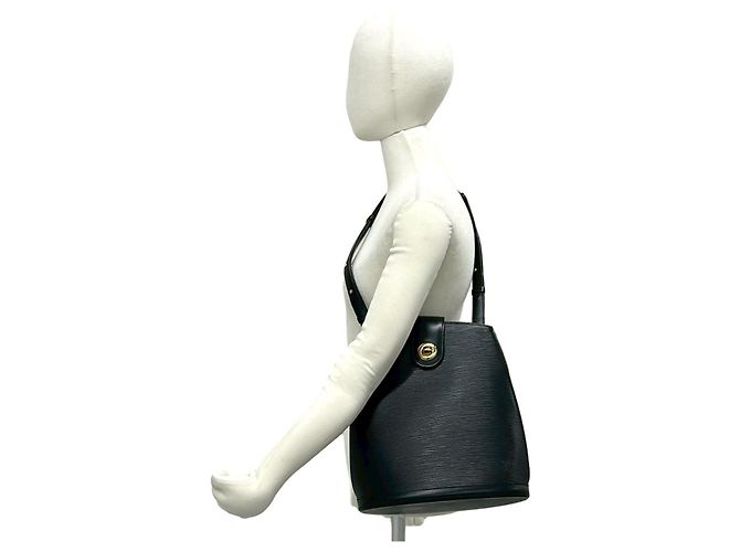 Borsa a tracolla Louis Vuitton Cluny in pelle Epi Nero - vista 3