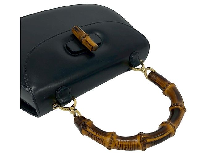 Gucci Leather Bamboo 2way bag Black - view 5