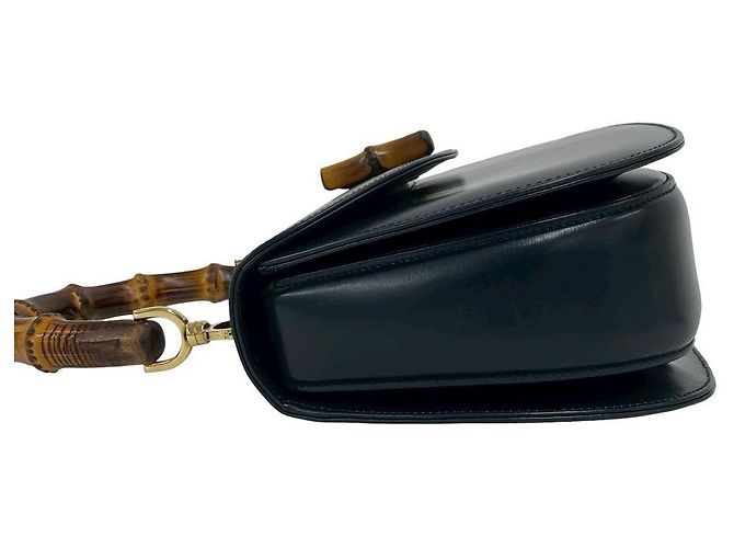 Gucci Leather Bamboo 2way bag Black - view 6