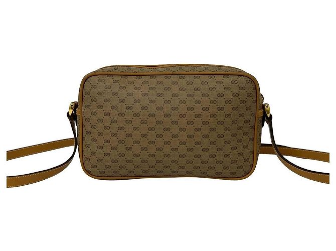 Mini borsa a tracolla in pelle Micro GG Gucci Marrone - vista 4