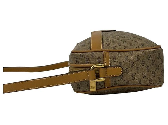 Mini borsa a tracolla in pelle Micro GG Gucci Marrone - vista 6