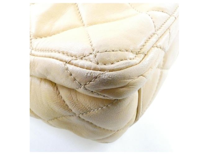 Bolso de hombro Chanel de piel de cordero Castaño Beige - vista 3
