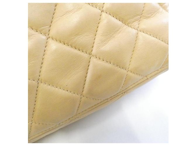 Bolso de hombro Chanel de piel de cordero Castaño Beige - vista 4