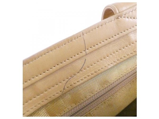 Bolso de hombro Chanel de piel de cordero Castaño Beige - vista 5