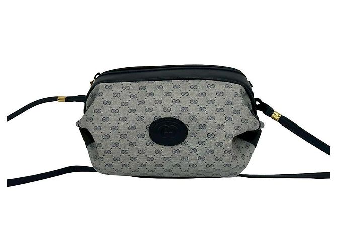 Mini borsa a tracolla in pelle Micro GG Gucci Blu - vista 2