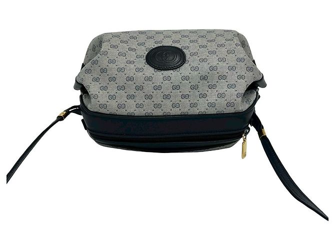 Mini borsa a tracolla in pelle Micro GG Gucci Blu - vista 5