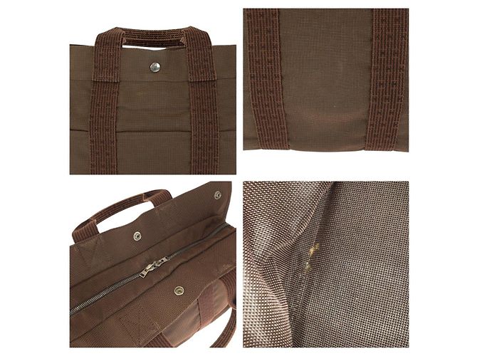 Hermès Borsa Tote Hermes Herline MM Marrone - vista 6