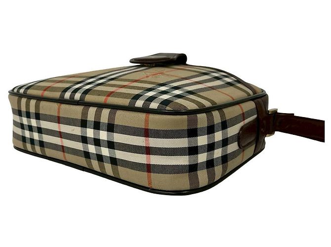 Borsa a tracolla in tela Classic Check e pelle Burberry Marrone - vista 9