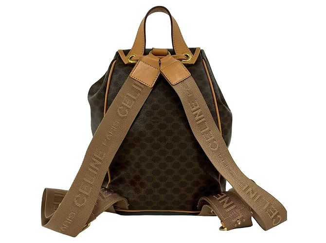 Céline Zaino CELINE Macadam Triomphe in PVC e pelle Marrone - vista 4
