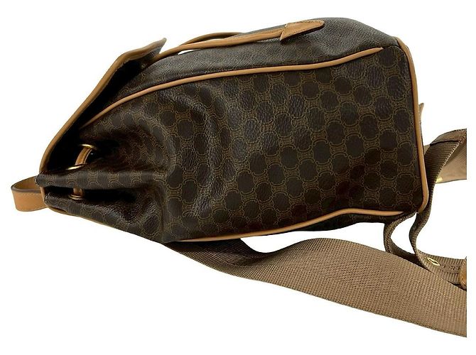 Céline Zaino CELINE Macadam Triomphe in PVC e pelle Marrone - vista 6