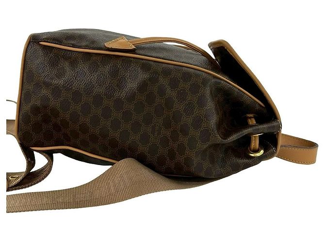 Céline Zaino CELINE Macadam Triomphe in PVC e pelle Marrone - vista 7