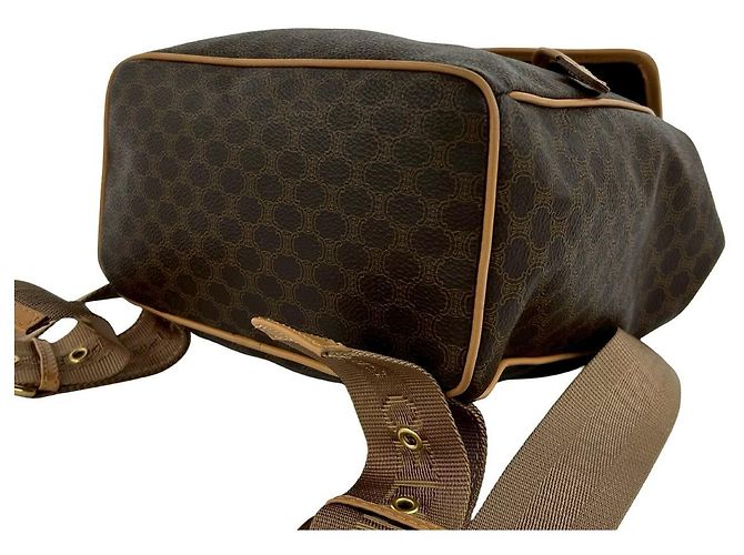 Céline Zaino CELINE Macadam Triomphe in PVC e pelle Marrone - vista 9
