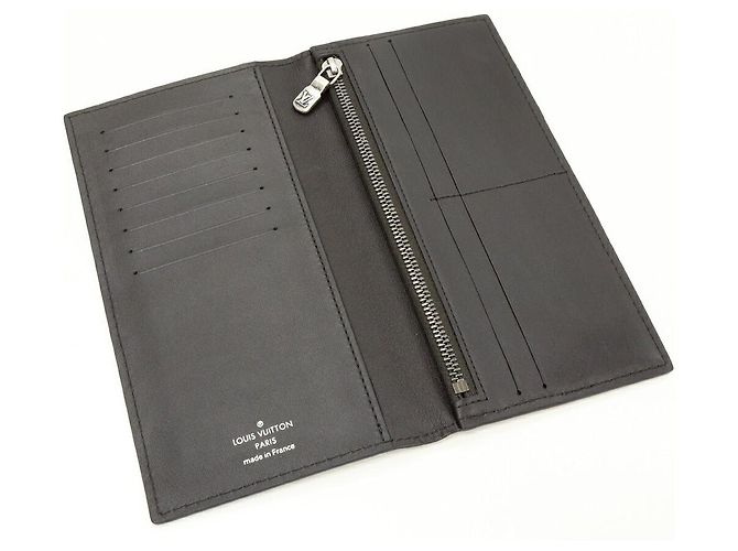 Louis Vuitton Portefeuille Long Coin Utah Long Wallet Marrone - vista 3