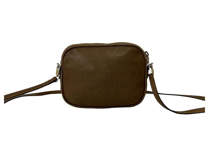 Mini bolsa de ombro em couro Gucci Marrom - vista 4