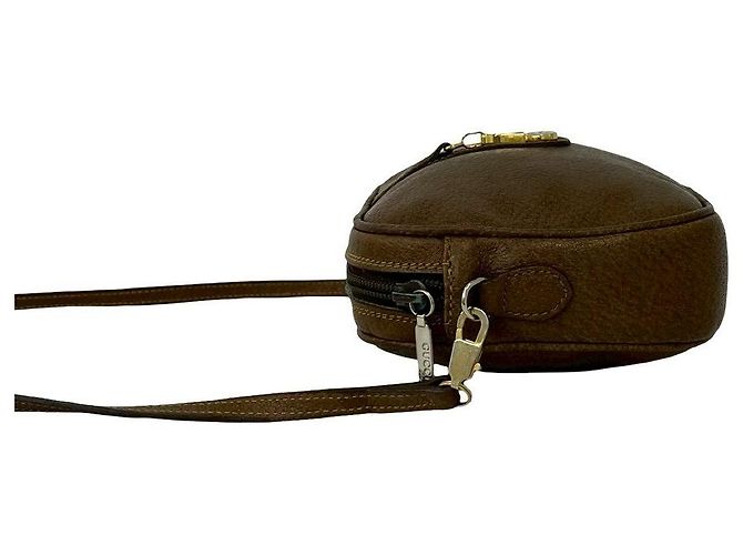 Mini bolsa de ombro em couro Gucci Marrom - vista 6