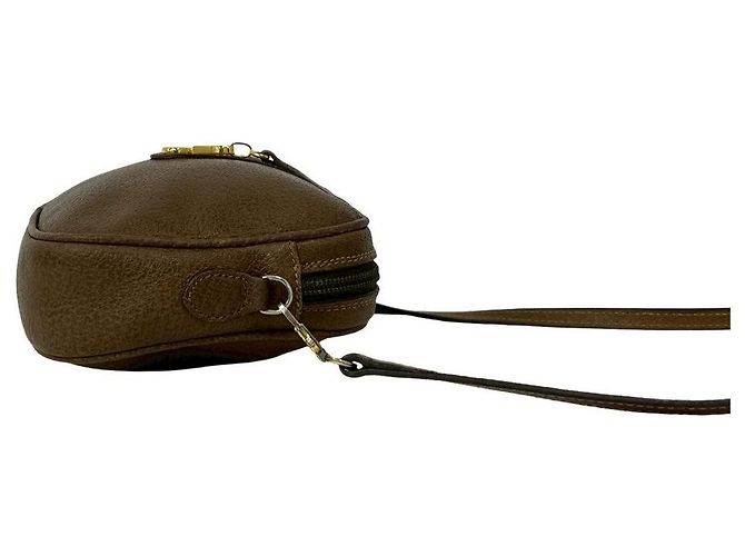 Mini bolsa de ombro em couro Gucci Marrom - vista 7