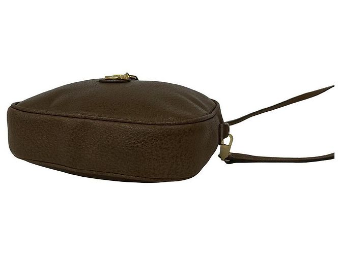 Mini bolsa de ombro em couro Gucci Marrom - vista 9