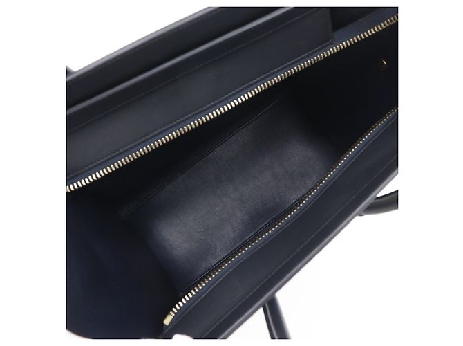Céline Borsa Celine Luggage Micro Shopper in pelle di vitello Nero - vista 6