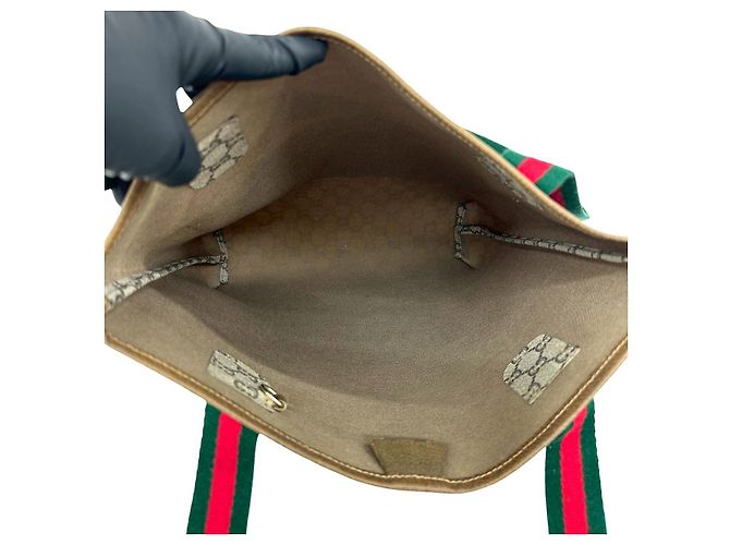 Borsa Tote Gucci in pelle e PVC Marrone - vista 10