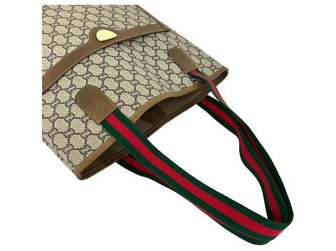 Borsa Tote Gucci in pelle e PVC Marrone - vista 5