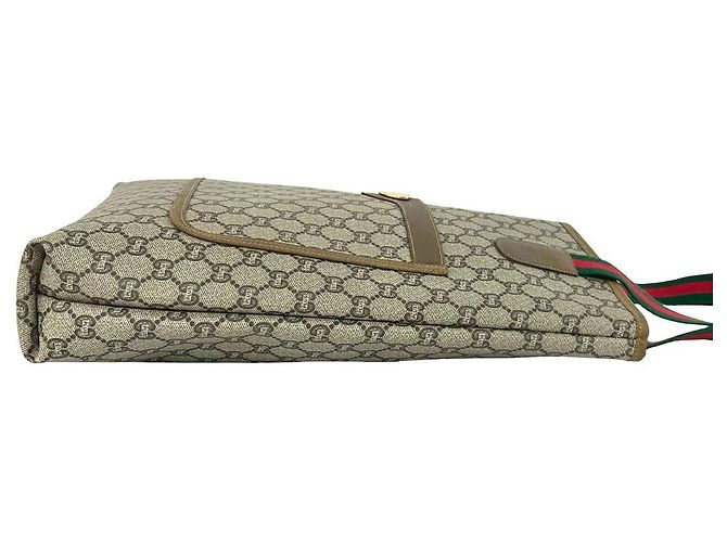 Borsa Tote Gucci in pelle e PVC Marrone - vista 7