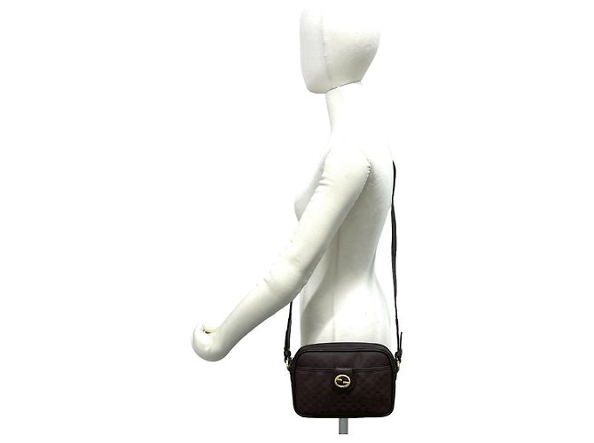 Borsa a tracolla in pelle Micro GG Gucci Marrone - vista 3