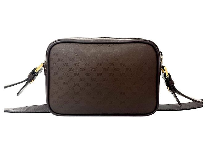 Borsa a tracolla in pelle Micro GG Gucci Marrone - vista 4