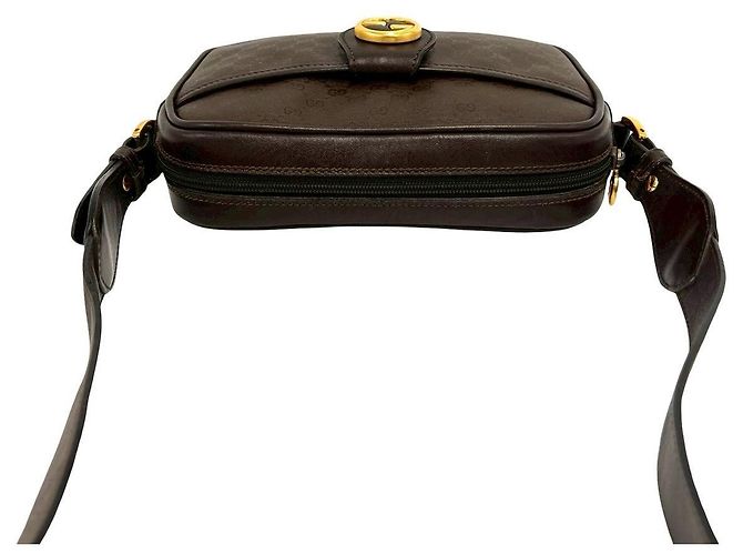 Borsa a tracolla in pelle Micro GG Gucci Marrone - vista 5