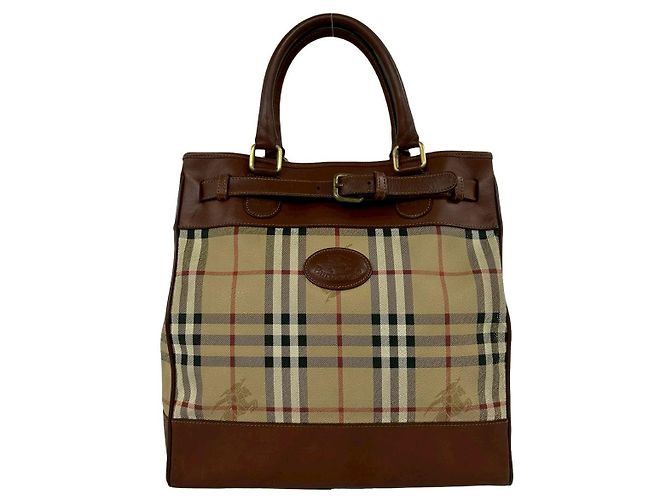 Burberry Leder-Tote-Bag Braun - Ansicht 2