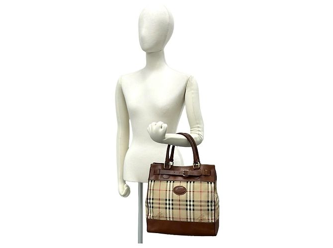 Burberry Leder-Tote-Bag Braun - Ansicht 3