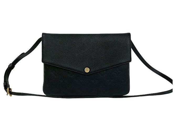 Borsa a tracolla Louis Vuitton Twice Monogram Empreinte Nero - vista 2