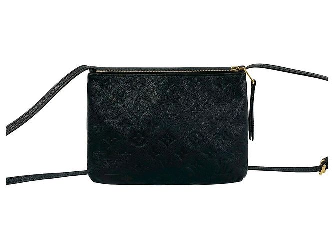 Borsa a tracolla Louis Vuitton Twice Monogram Empreinte Nero - vista 4