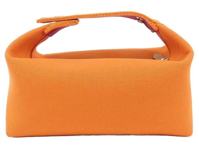 Hermès Pochette in tela Hermes Bride a Brac PM Arancione - vista 2