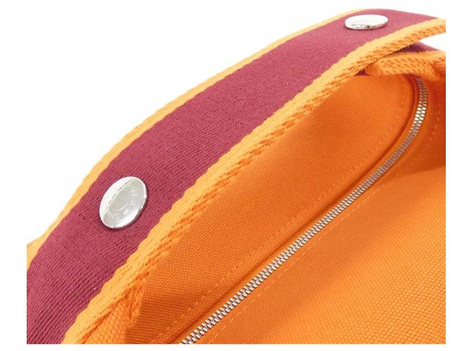 Hermès Pochette in tela Hermes Bride a Brac PM Arancione - vista 4