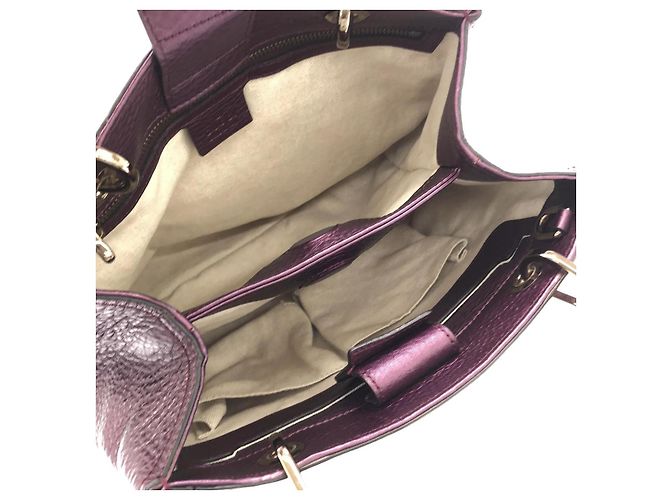Borsa a tracolla in pelle metallizzata Gucci D'oro Metallico - vista 7