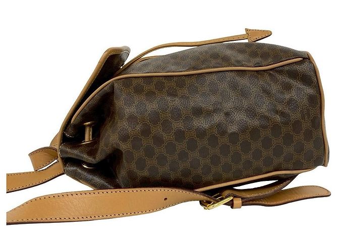 Céline Zaino Celine Macadam Triomphe in PVC e pelle Marrone - vista 6