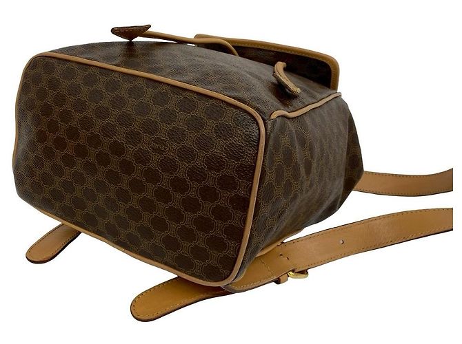Céline Zaino Celine Macadam Triomphe in PVC e pelle Marrone - vista 9