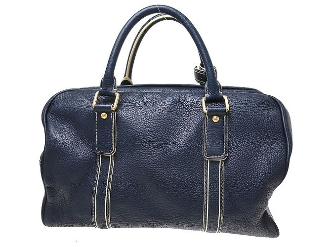 Louis Vuitton Carryall in pelle Blu - vista 2
